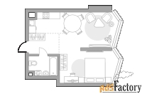 1 - комн.  квартира, 40.43 м², 35/39 эт.