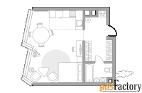 1 - комн.  квартира, 43.44 м², 12/39 эт.