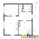 2 - комн.  квартира, 49.11 м², 1/4 эт.