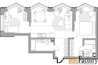 2 - комн.  квартира, 68.26 м², 5/39 эт.