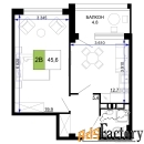 2 - комн.  квартира, 45.6 м², 3/9 эт.
