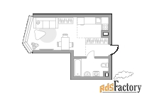 1 - комн.  квартира, 29.06 м², 32/39 эт.