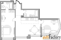 2 - комн.  квартира, 73.05 м², 8/39 эт.