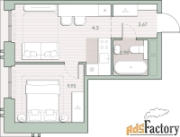 1 - комн.  квартира, 31.03 м², 18/30 эт.