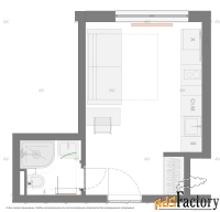 1 - комн.  квартира, 19 м², 2/21 эт.
