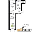2 - комн.  квартира, 59.93 м², 5/7 эт.