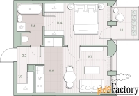 1 - комн.  квартира, 36.4 м², 3/13 эт.