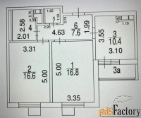 2 - комн.  квартира, 57.7 м², 13/25 эт.