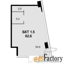 свободного назначения, 62.6 м²