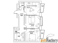 2 - комн.  квартира, 73.9 м², 4/10 эт.