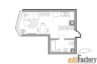 1 - комн.  квартира, 29.06 м², 37/39 эт.