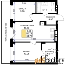 1 - комн.  квартира, 64.72 м², 1/7 эт.