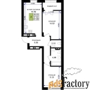 2 - комн.  квартира, 61.59 м², 7/7 эт.