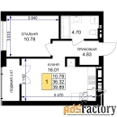 1 - комн.  квартира, 39.89 м², 5/7 эт.