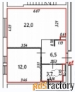 1 - комн.  квартира, 44.2 м², 3/15 эт.