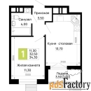1 - комн.  квартира, 34.3 м², 4/16 эт.