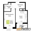 1 - комн.  квартира, 34.4 м², 3/16 эт.