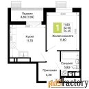 1 - комн.  квартира, 34.4 м², 2/16 эт.