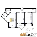 2 - комн.  квартира, 73.95 м², 1/12 эт.