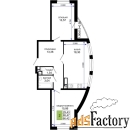 2 - комн.  квартира, 66.42 м², 5/19 эт.