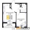 1 - комн.  квартира, 42.35 м², 13/18 эт.