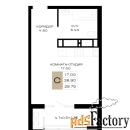 1 - комн.  квартира, 29.75 м², 5/23 эт.