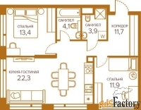 2 - комн.  квартира, 67.3 м², 9/13 эт.