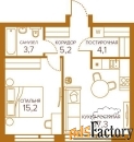 1 - комн.  квартира, 45.5 м², 8/8 эт.