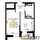 1 - комн.  квартира, 33.76 м², 24/25 эт.