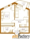 1 - комн.  квартира, 49.56 м², 7/8 эт.