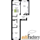 2 - комн.  квартира, 63.43 м², 3/7 эт.
