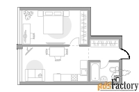 1 - комн.  квартира, 43.82 м², 8/39 эт.
