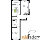 2 - комн.  квартира, 63.43 м², 7/7 эт.