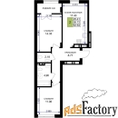 2 - комн.  квартира, 62.64 м², 2/7 эт.