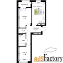 2 - комн.  квартира, 62.64 м², 5/7 эт.
