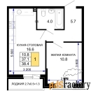1 - комн.  квартира, 38.4 м², 2/16 эт.