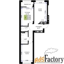2 - комн.  квартира, 63.43 м², 6/7 эт.