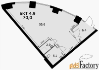 свободного назначения, 70 м²