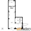 свободного назначения, 55.3 м²