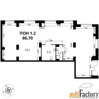 свободного назначения, 86.7 м²