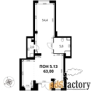 свободного назначения, 63 м²