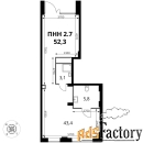 свободного назначения, 52.3 м²