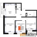 3 - комн.  квартира, 66.11 м², 11/16 эт.