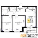 2 - комн.  квартира, 64.7 м², 6/16 эт.