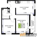 2 - комн.  квартира, 57.18 м², 6/18 эт.
