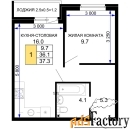 1 - комн.  квартира, 37.75 м², 2/16 эт.