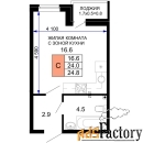 1 - комн.  квартира, 24.8 м², 2/16 эт.