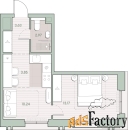 1 - комн.  квартира, 33.86 м², 27/30 эт.