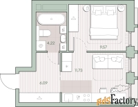 1 - комн.  квартира, 31.61 м², 21/44 эт.