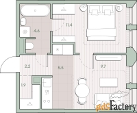 1 - комн.  квартира, 35.3 м², 5/13 эт.